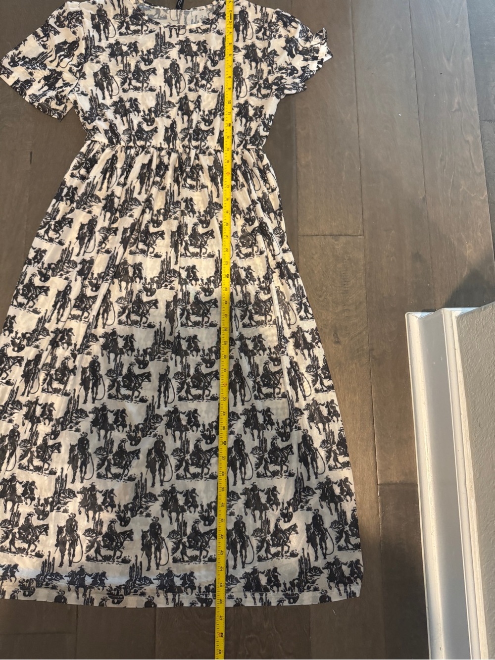 2 Fly Co Cowboy Western Print Mesh Dress NWT - Picture 10 of 11